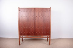 Schwedisches Sideboard aus Teakholz, Buche und Messing, Modell „Napoli“, David Rosen, 1960.