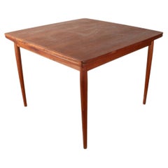 Danish square, extendable dining table in teak, model 592, Arne Vodder/Sibast.