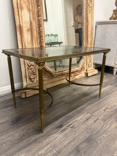 Mid Century Brass & Marble Coffee Table