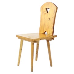 Sedia da pranzo in stile folk in Wood, Cecoslovacchia, anni '70
