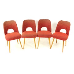 Vintage Dining Chairs By Oswald Heardtl For Ton, Czechoslovakia 1960s, Set Of 4