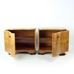 Art Deco Bedside Tables By Jindřich Halabala For Up Závody, 1930s