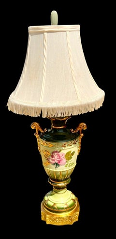 Vintage 1940s Porcelain Table Lamp, Antique Lighting, Good Condition