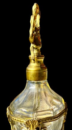 Vintage 1950’s Ormolu And Glass Perfume Bottle