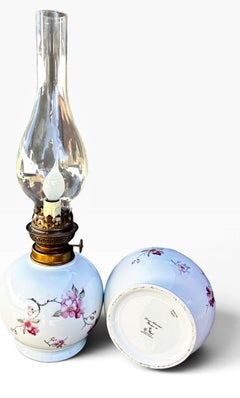 Pair of Vintage Vintage 1950’s Limoges Floral Porcelain Electric Lamps