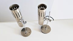 Pair of A5 Brushed Aluminum Sconces by Alain Richard for Disderot, France, 1960