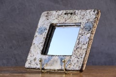 Miroir en céramique de style « Mid-Century Modern » par Albert Thiry, Vallauris (France), années 1960