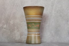 Vase « Chats diabolo » en céramique française de René Maurel, « Âge d'or » de Vallauris, daté de 1967