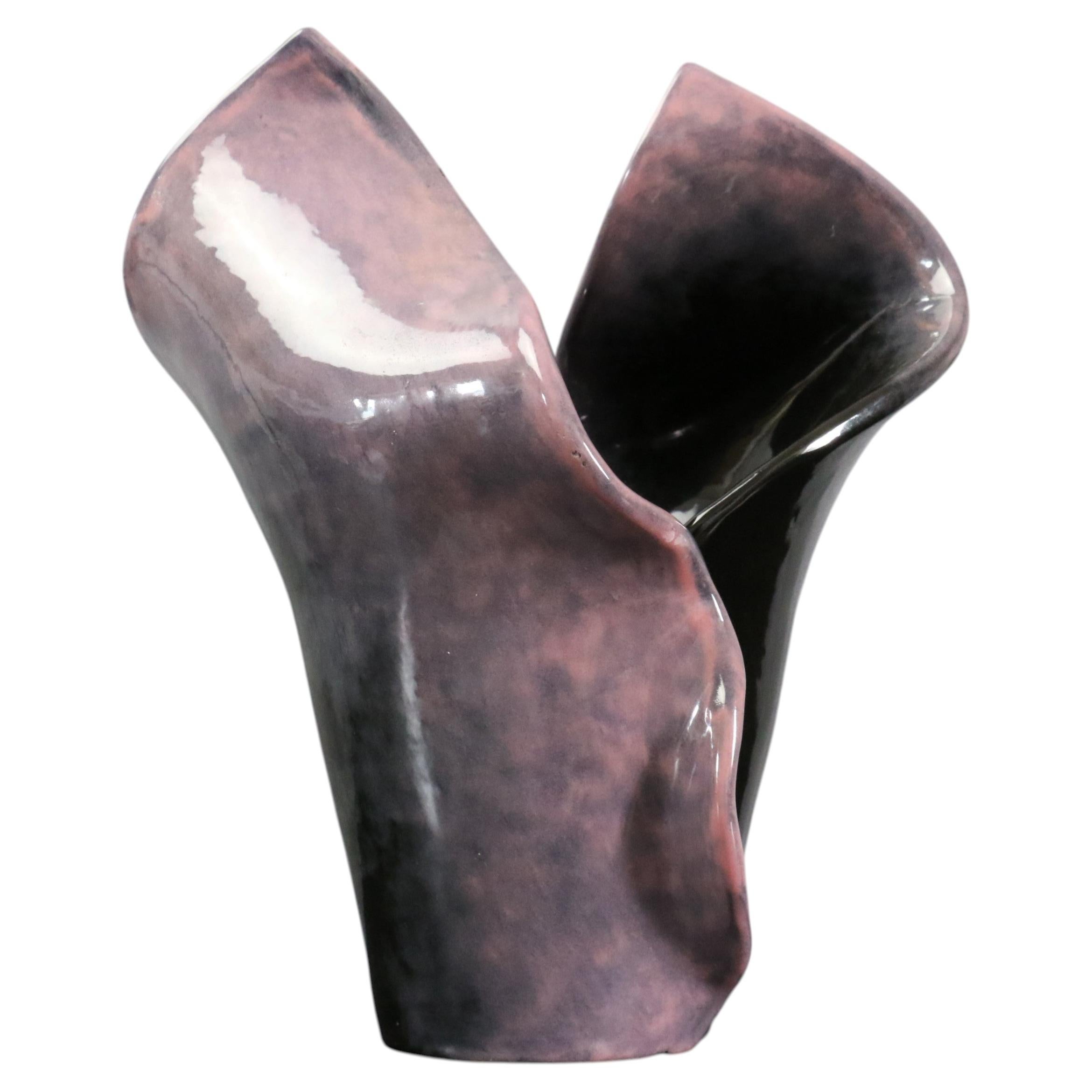 Große skulpturale Keramikvase, signiert „Jova“, aus den 1960er Jahren, Georges Jouve, Pol Chambost