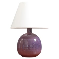 Textured Ceramic Table Lamp by Roland Zobel for Les Cyclades, Anduze, 1960s