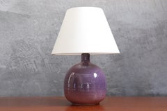 Textured Ceramic Table Lamp by Roland Zobel for Les Cyclades, Anduze, 1960s
