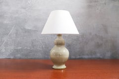 French Mid-Century Ceramic Table Lamp by Jean Dubost, 1970s
