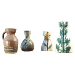 Curated Set of 4 French Mid-Century Studio Ceramics by Grand Chêne (Luc & Odette