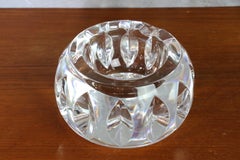 Plat de rangement en cristal taillé à la française de Cristal de Sèvres, années 1970