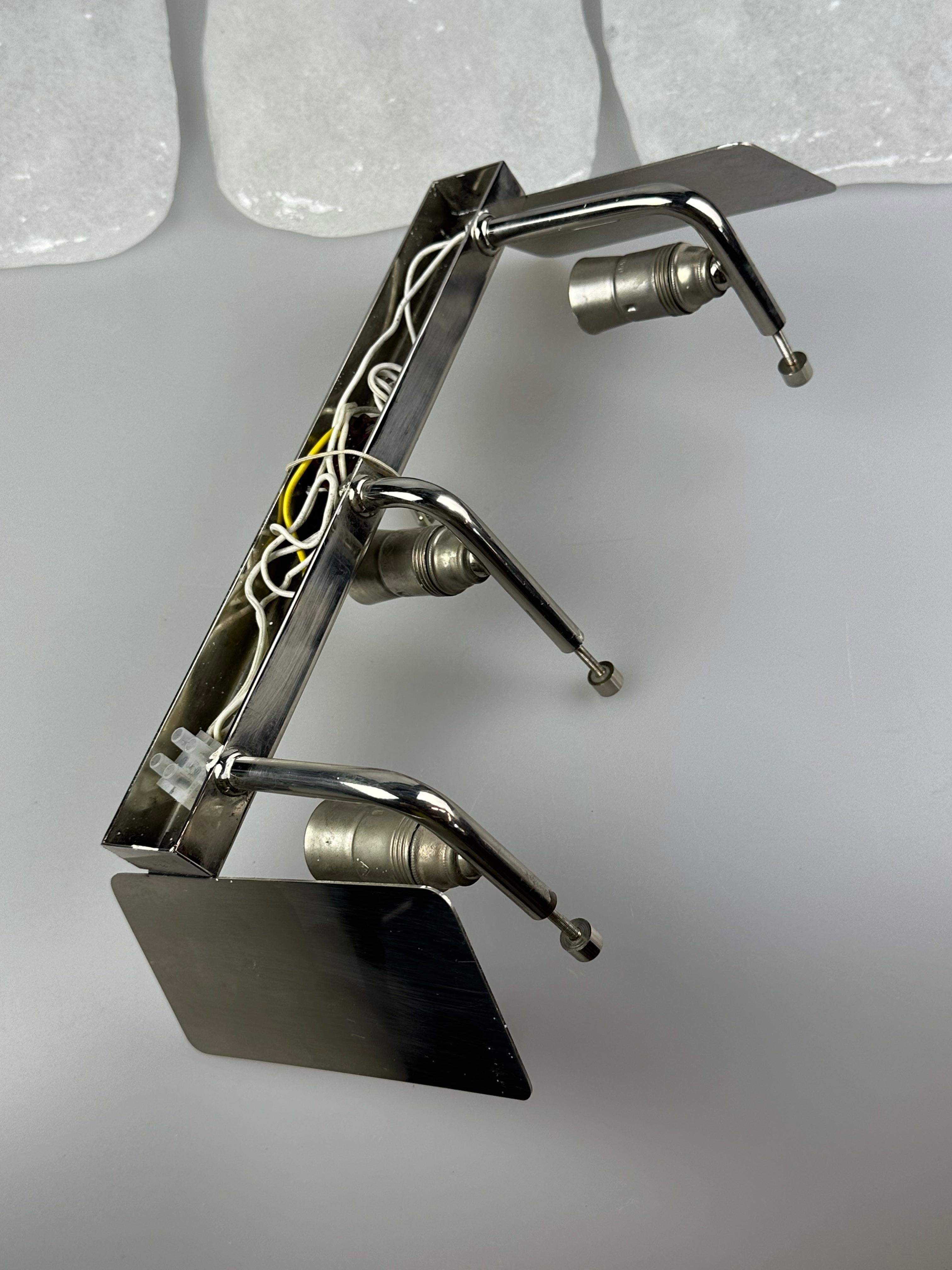 Lampada da parete in vetro ghiaccio degli anni '60/'70 di J.T. Kalmar, Design Austriaco in vendita 14