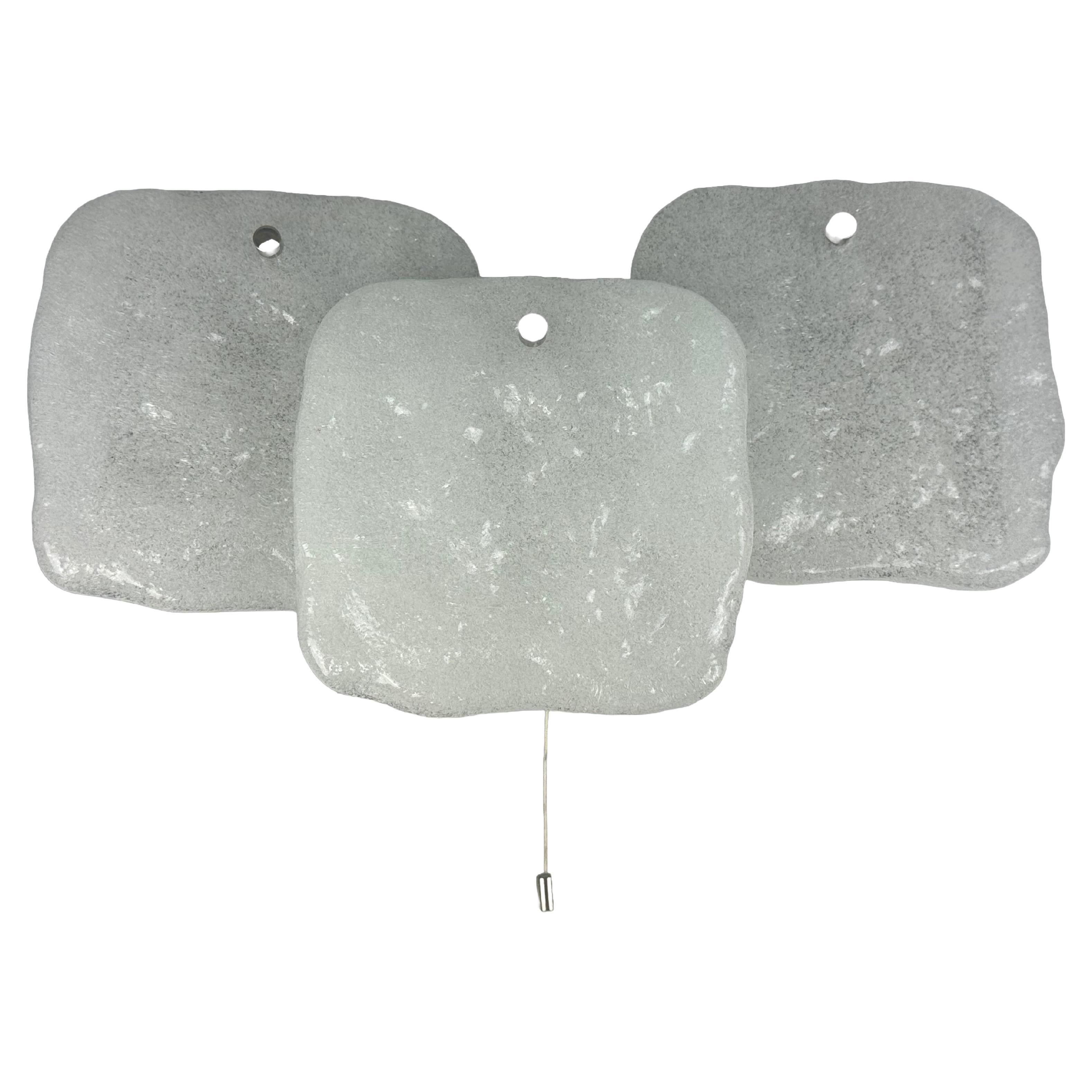 Lámpara de pared de cristal de hielo de los años 60/70 de J.T. Kalmar, diseño austriaco