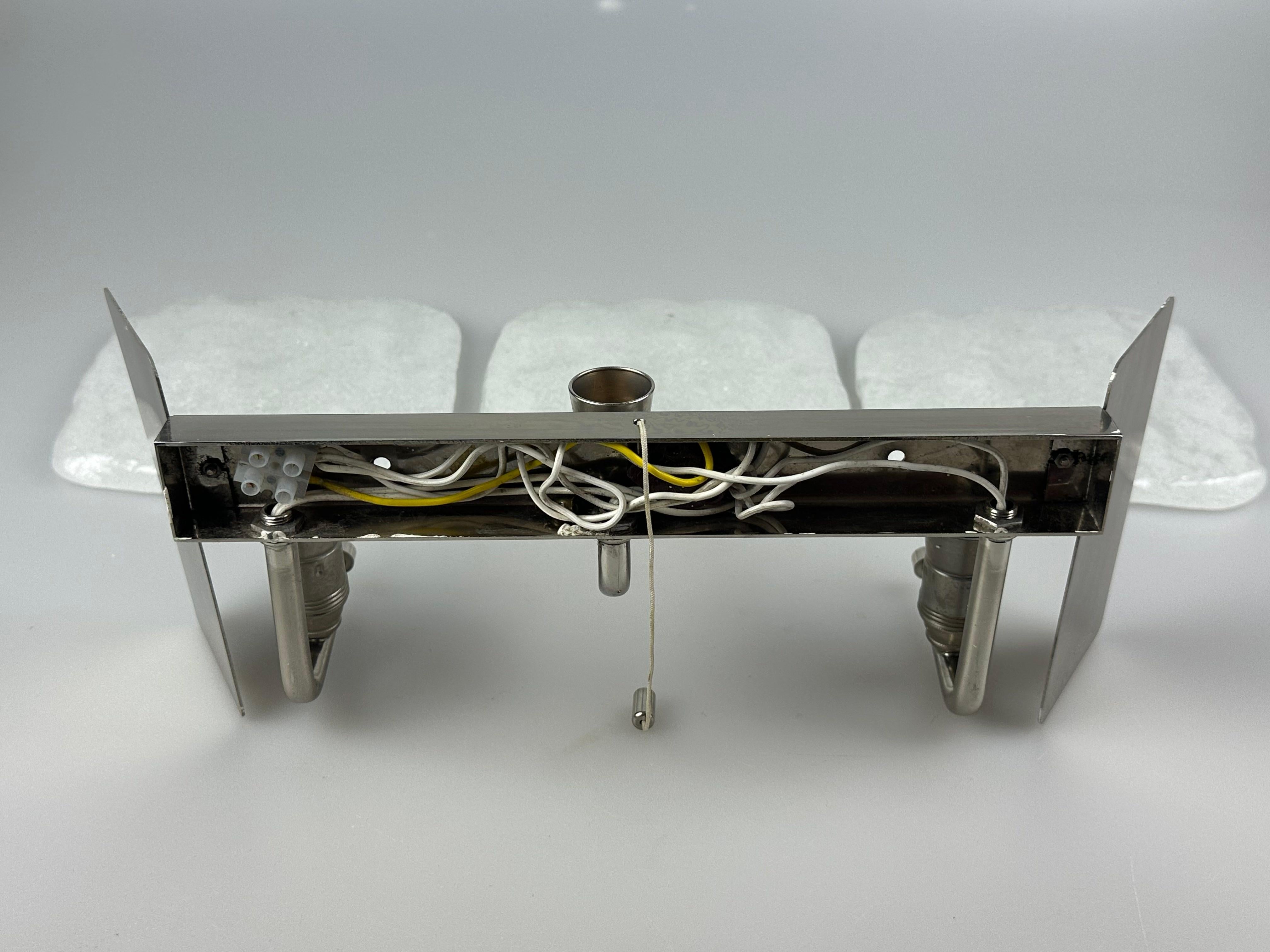Lampada da parete in vetro ghiaccio degli anni '60/'70 di J.T. Kalmar, Design Austriaco in vendita 13