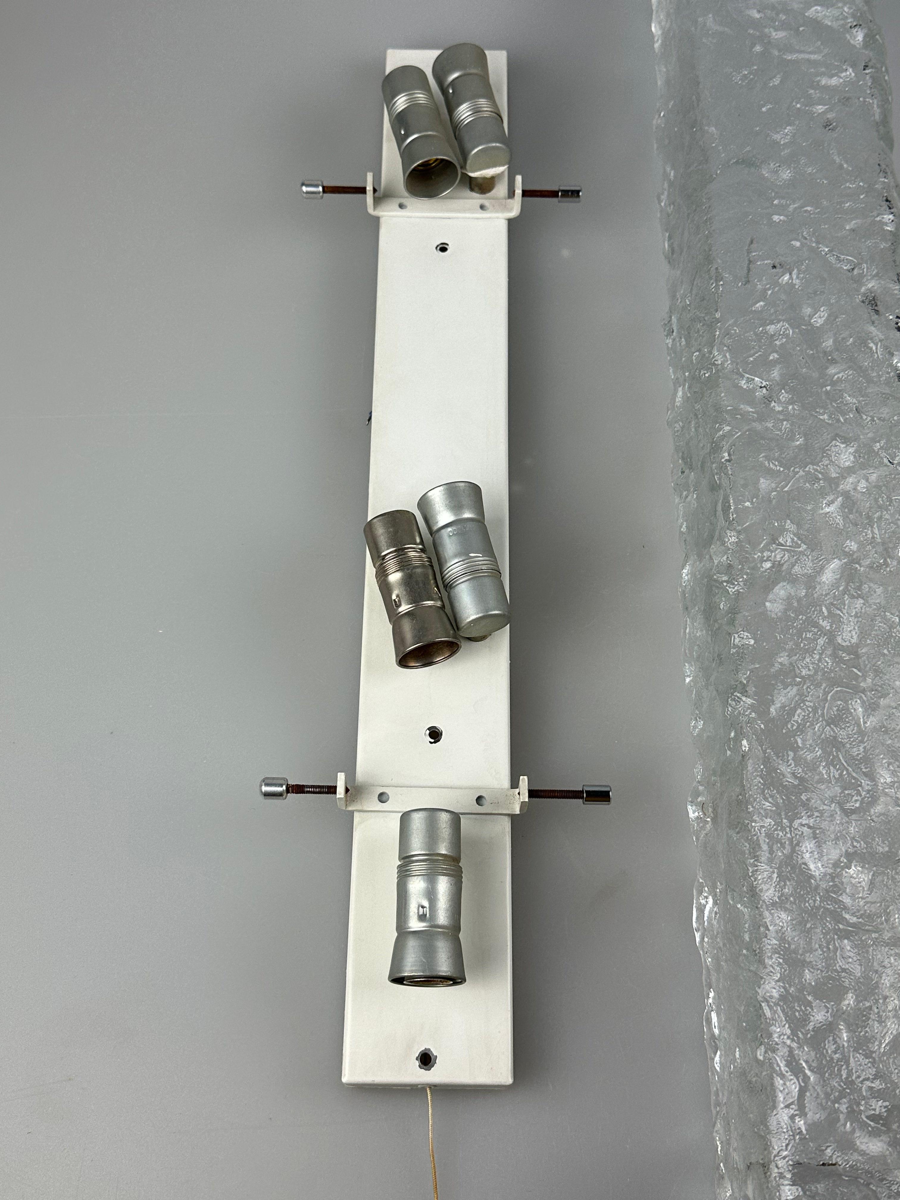 Lampada da parete in vetro ghiaccio degli anni '60/'70 di J.T. Kalmar, Design Austriaco in vendita 12