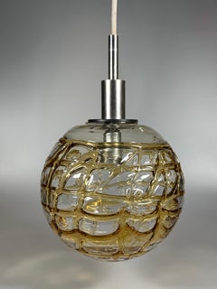 1960s 1970s Globe Hanging Lamp Pendant Lamp by Doria Leuchten Germany