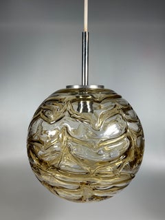 1960s 1970s Globe Hanging Lamp Pendant Lamp by Doria Leuchten Germany