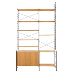 1960s 1970s Ash Shelving System Wall Unit from WHB Germany