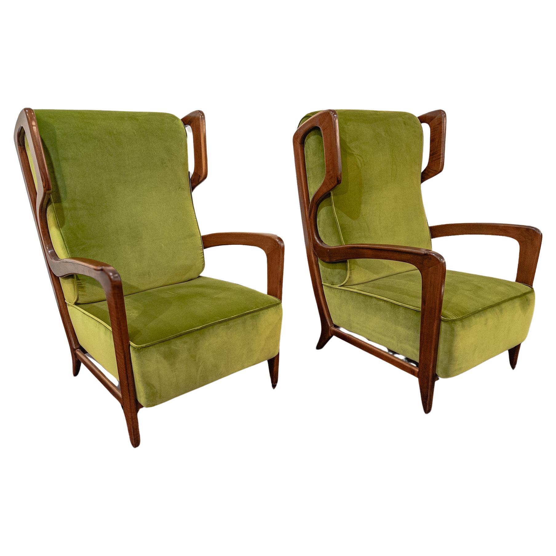 Pair Of Gio Ponti Lounge Chairs For Sale
