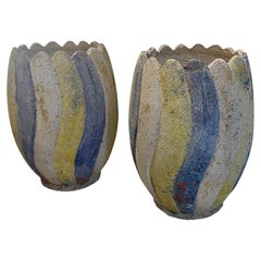 Vintage Fabulous Pair of French Tulip Planters