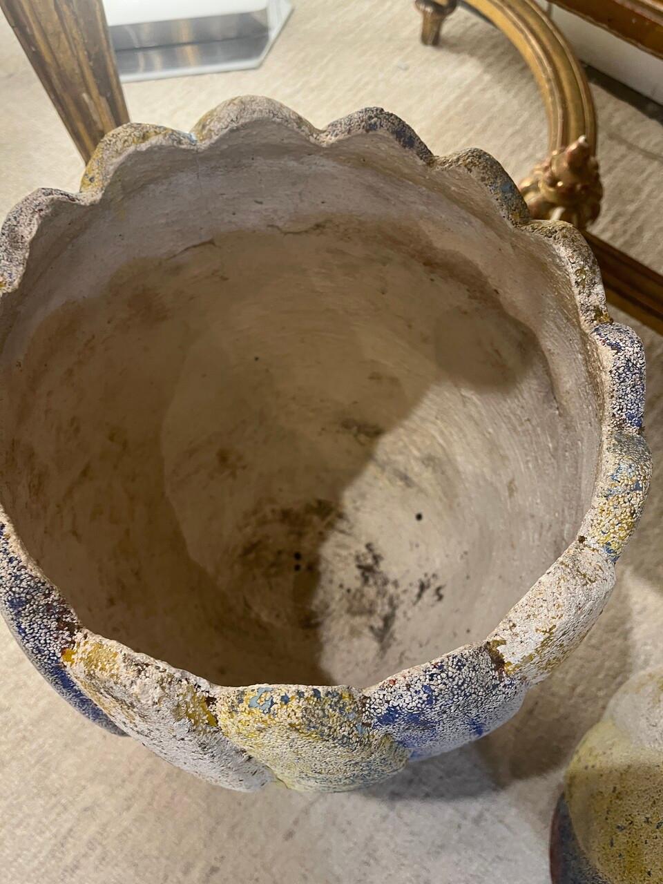 Altro Favolosa coppia di fioriere francesi a forma di tulipano in vendita