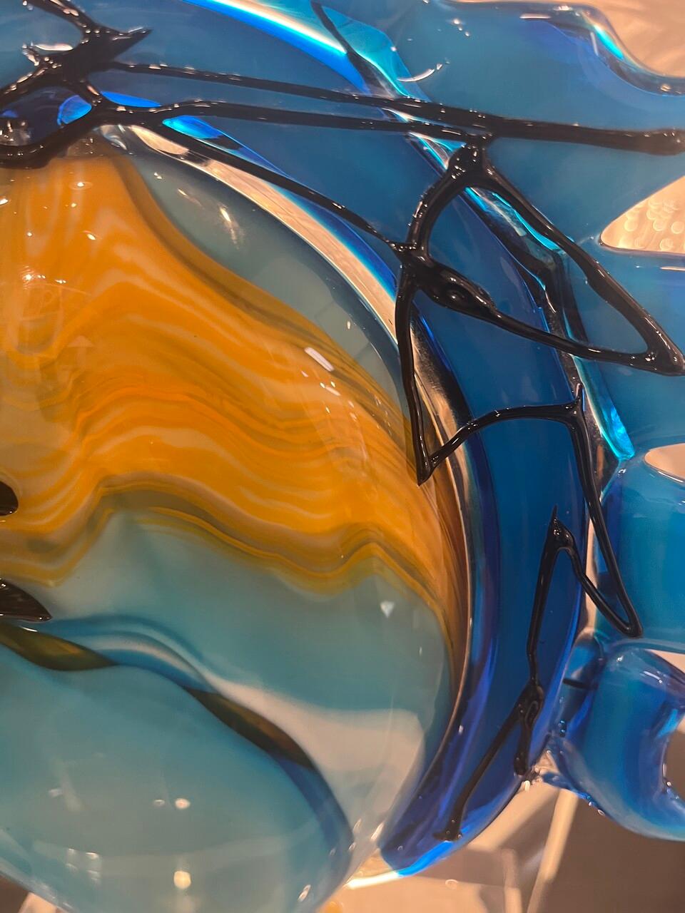 Hand-Crafted Abstract Murano Sculpture Picasso Style For Sale