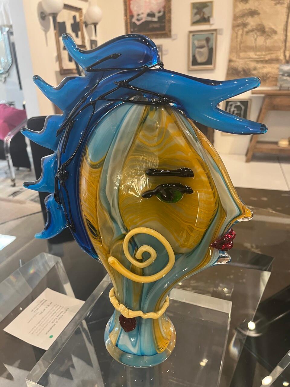 20th Century Abstract Murano Sculpture Picasso Style For Sale
