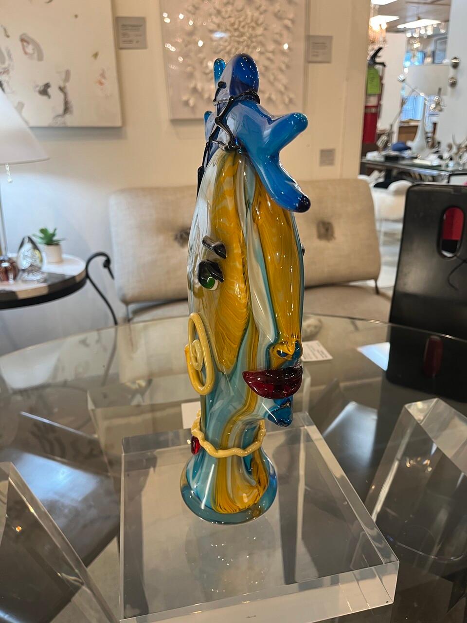 Art Glass Abstract Murano Sculpture Picasso Style For Sale