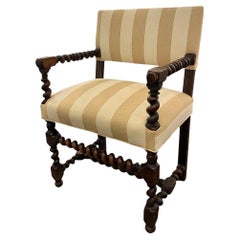 19th Century English Barley Twist Armchair