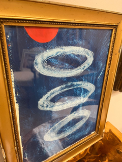 Original Abstract Painting In Antique Frame