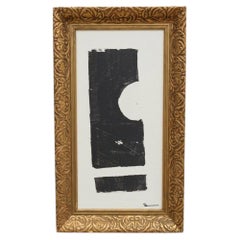 Original B&W Abstract Acrylic on Panel Painting