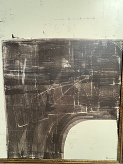 Grande quadro astratto originale in bianco e nero