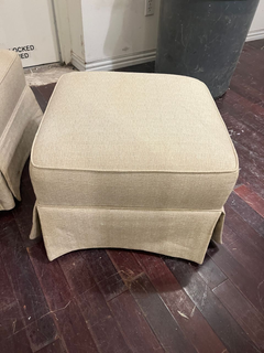 Pair of Neutral Upholstered Ottomans