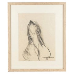 Original Charcoal Drawing Portrait of Lady