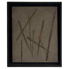 PITTURA BRUTALISTA ASSTRATTA, rustica e moderna su tela, Francia 2001