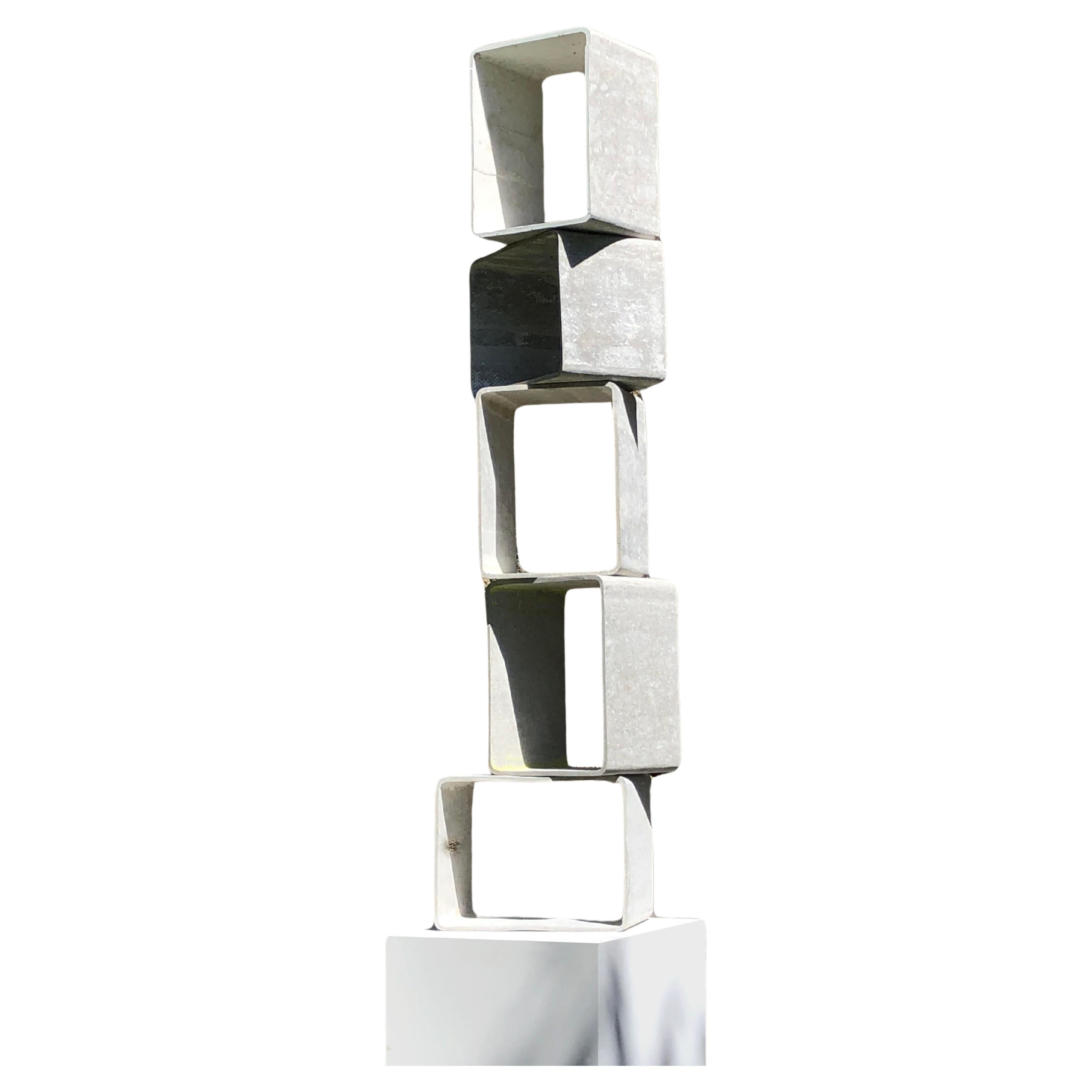 Set of 5 SPACE-AGE Concrete BOOKCASES by WILLY GUHL for ETERNIT, Swiss 1970