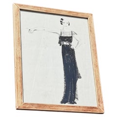 Ein ART-DECO FASHION Zeichnungs-Tintengemälde von LUCY CROFFIN, Frankreich 1930