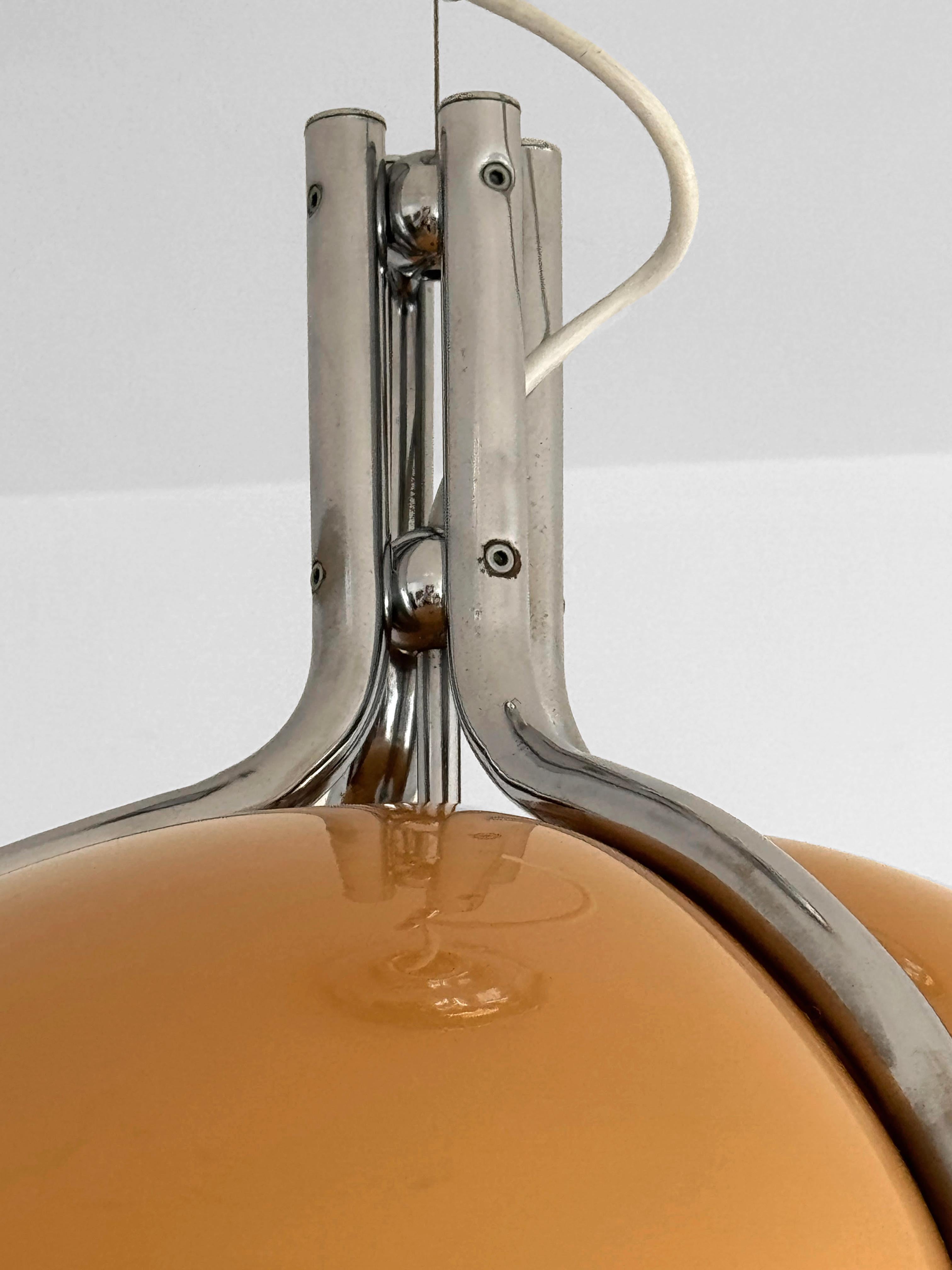 Metal A POSTMODERN SPACE-AGE « Quadrifoglio » Ceiling Fixture by GUZZINI, Italy 1950 For Sale