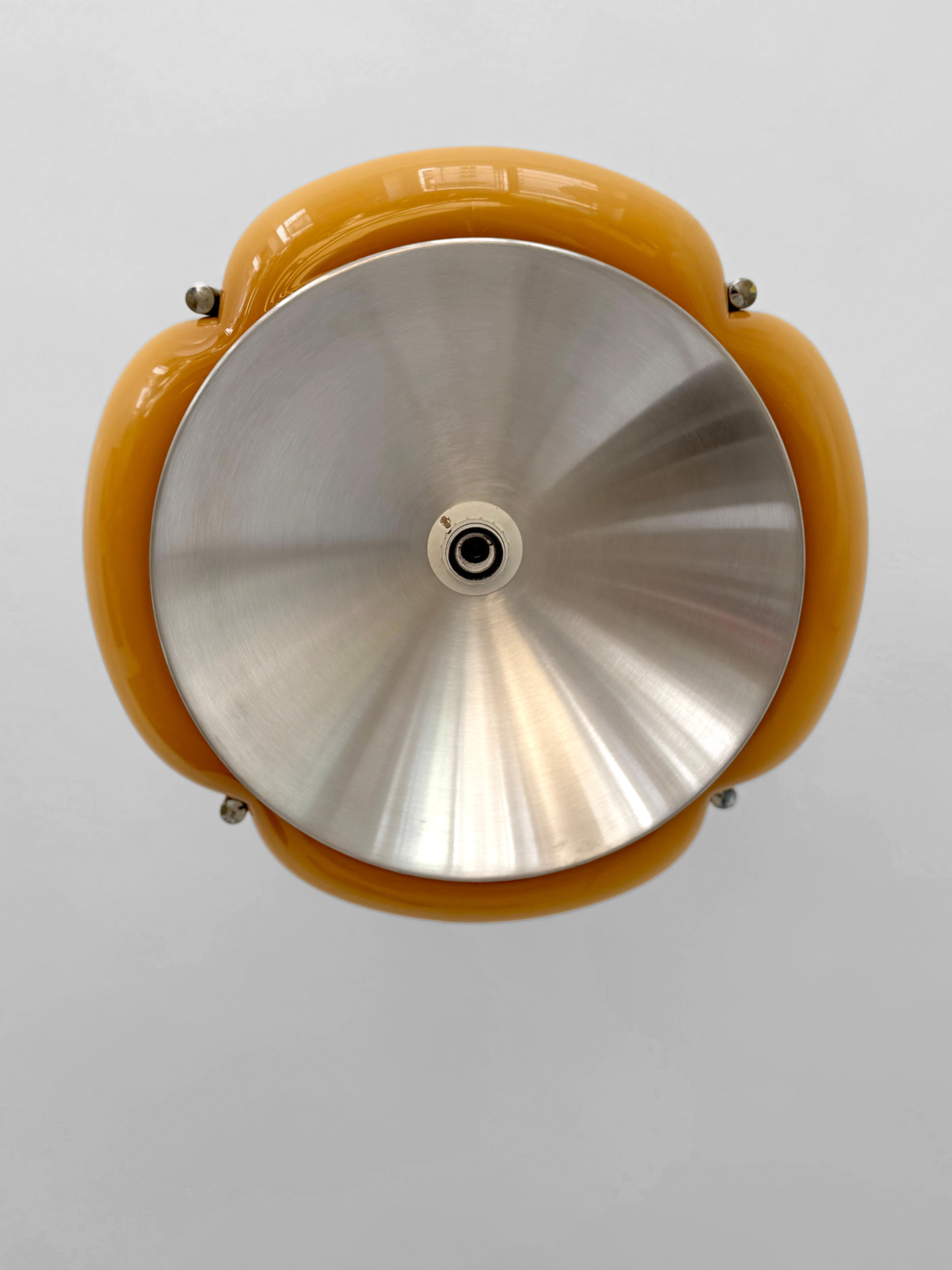 Italian A POSTMODERN SPACE-AGE « Quadrifoglio » Ceiling Fixture by GUZZINI, Italy 1950 For Sale