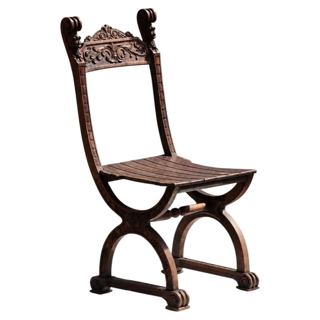 What are the high-backed old-fashioned chairs called?