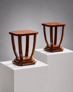 A Pair of Luxurious ART-DECO PEDESTALS, GUERIDONS or SIDE TABLES, France 1930