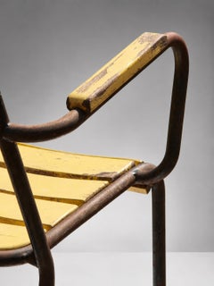 1/2 An ART-DECO MODERNIST BAUHAUS CUBIST Chair by TOLIX France 1930