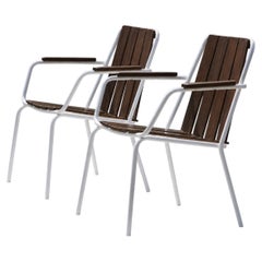 A Set of 2 French MID-CENTURY-MODERN CHAIRS, France 1950