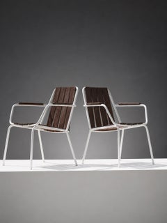 A Set of 2 French MID-CENTURY-MODERN CHAIRS, France 1950