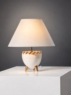 A NEOCLASSICAL NEO-BAROCCO Ceramic TABLE LAMP in MITHE ESPELT style, France 1990