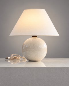 An ART-DECO MODERNIST Ceramic TABLE LAMP in style of J.E. RUHLMANN, France 1930