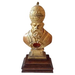 Carved Italian Pope With Original Gilding